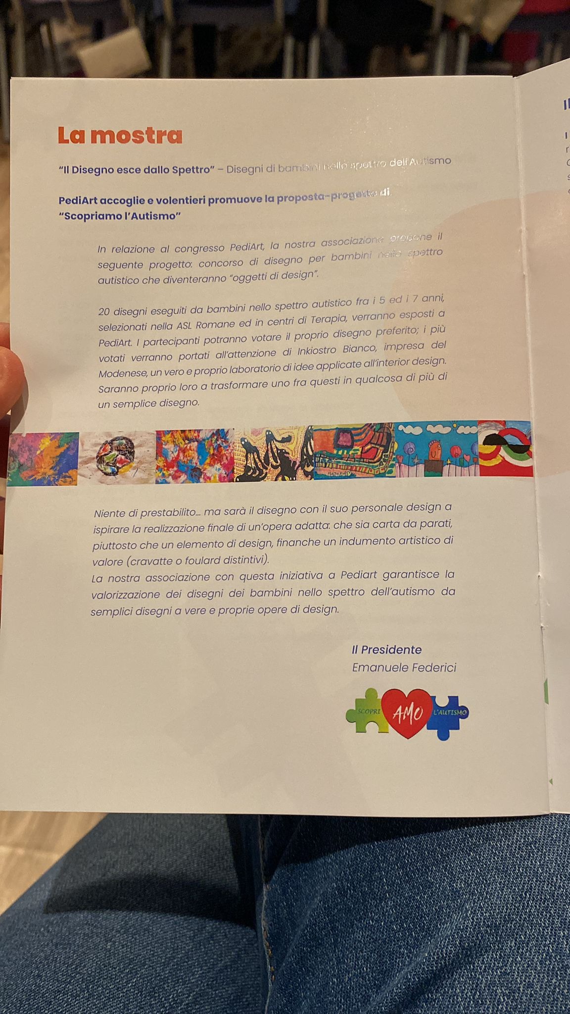 Pieghevole della mostra al congresso PediArt